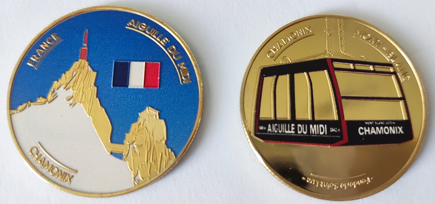 Médaille Chamonix aiguille du midi Couleur