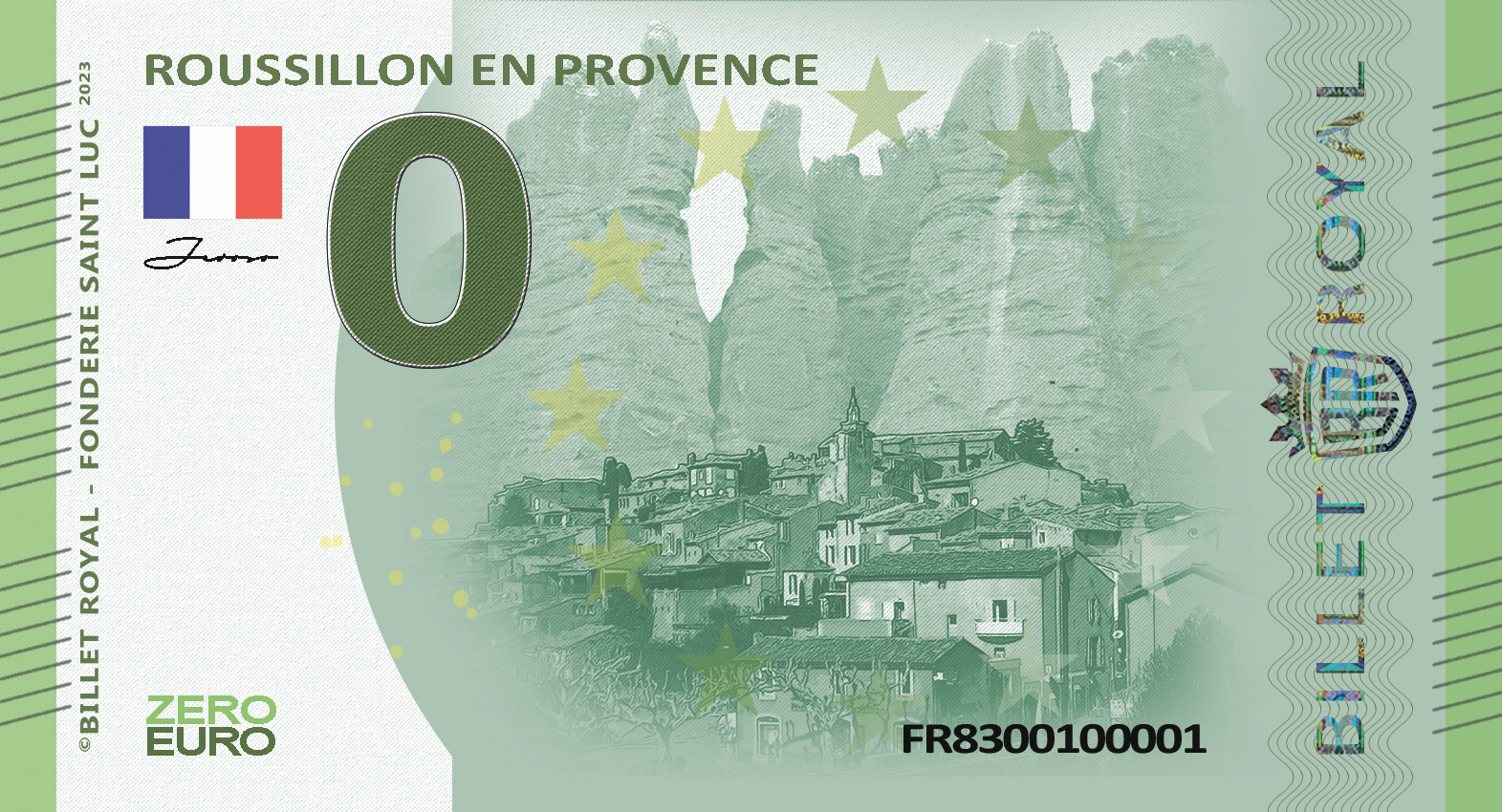 Billet Touristique Roussillon Recto 2023